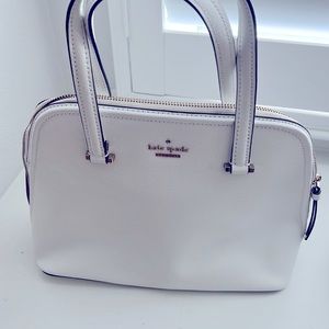 Kate Spade Small White Satchel Handbag with 44” Adjustable Shoulder Strap
